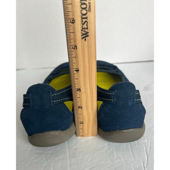 Land’s End Blue Suede Round Toe Bungee Straps Slip On Comfort Ballet Shoes 8.5 - Picture 9 of 13